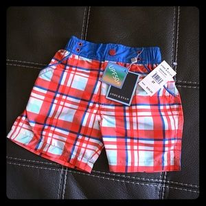 *NEW Andy & Evan Plaid Swim Trunks